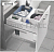 Laundry-Carrier. Система хранения белья: 2 корзины с перфорацией (белая и голубая) по 33л.